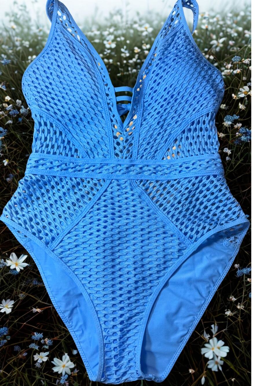 Becca Baby Blue One Piece NWT